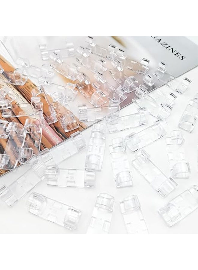 YJ 60PCS adhesive cable clamp clear, strong wire organizer, desk, car, PC, Christmas lights indoor/outdoor - Image 5